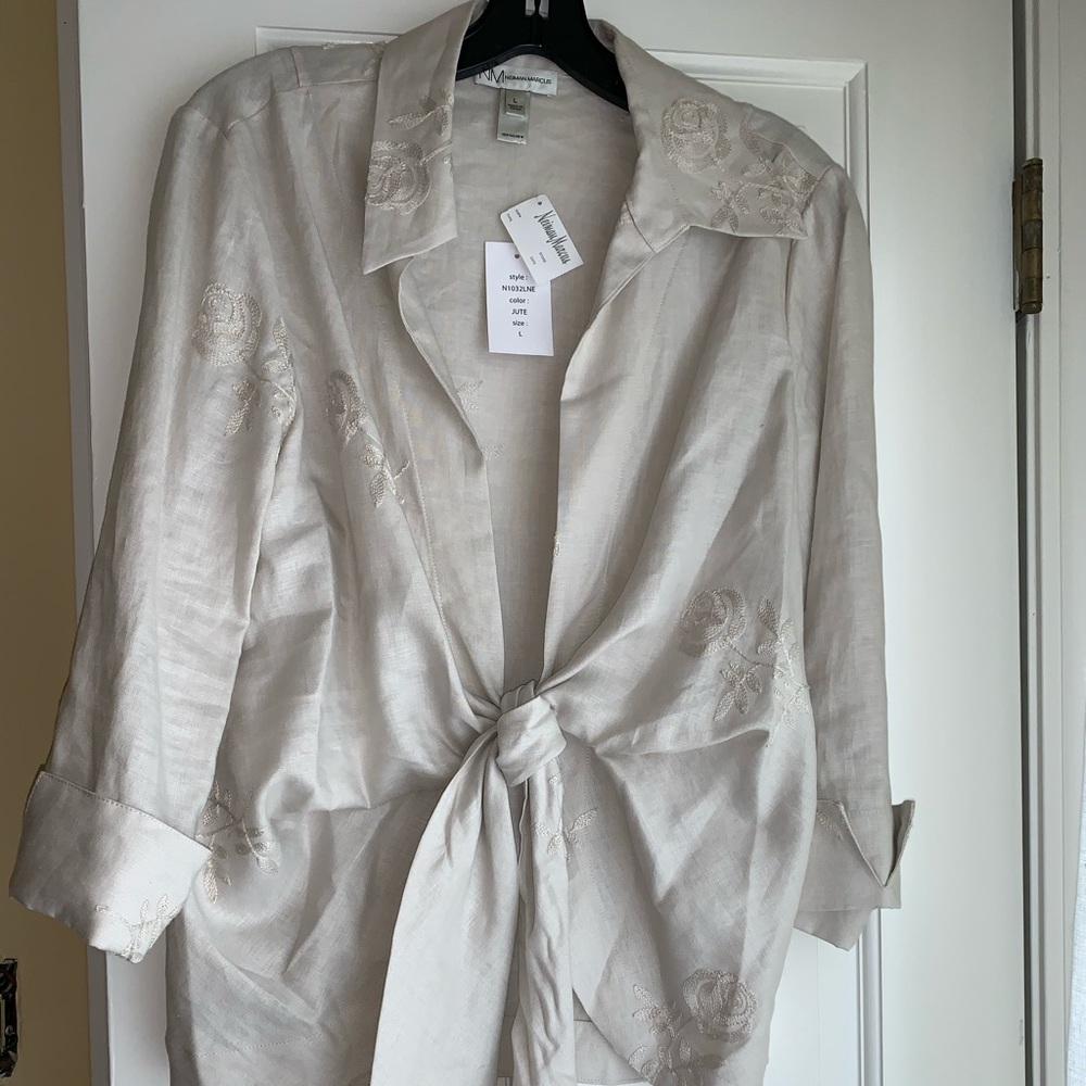 Neiman Marcus Linen Blouse